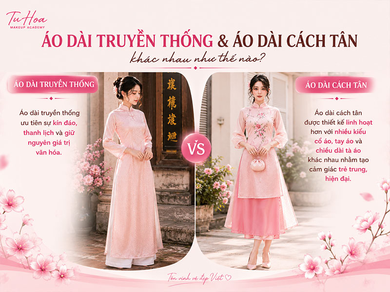 Áo dài truyền thống và áo dài cách tân khác gì