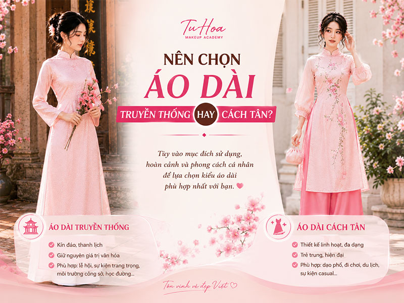 Áo dài truyền thống và áo dài cách tân khác gì