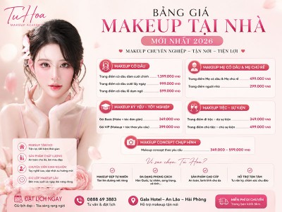 Bảng Giá Makeup Tại Nhà Mới Nhất 2026