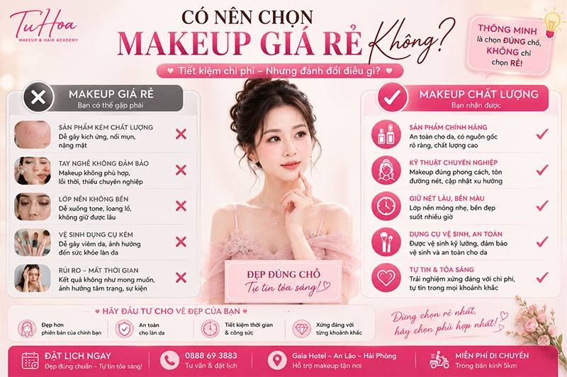 Có Nên Chọn Makeup Giá Rẻ Không?