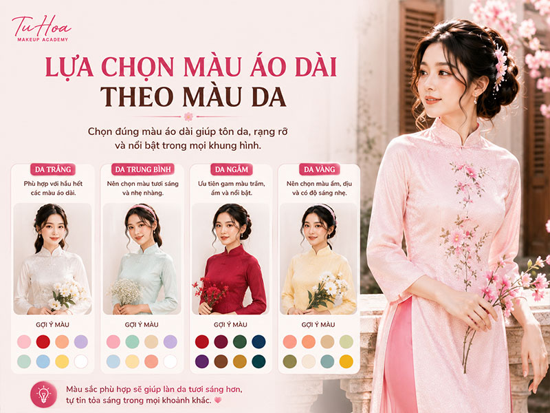 Bí quyết mặc áo dài lên hình đẹp