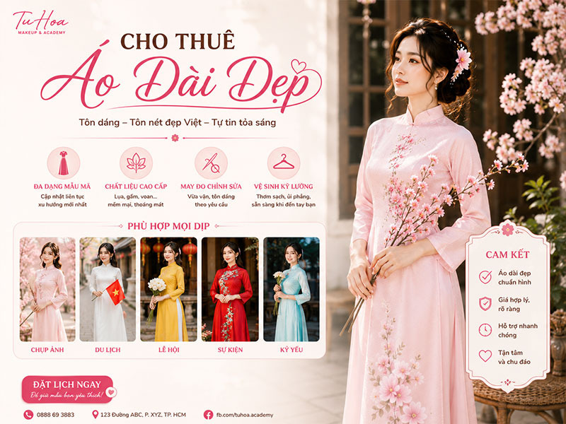 Địa chỉ cho thuê áo dài chụp hình đẹp