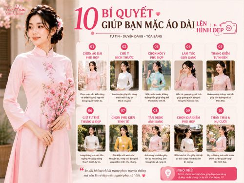 10 Bí Quyết Giúp Bạn Mặc Áo Dài Lên Hình Đẹp