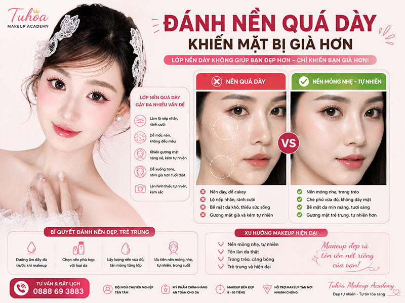 Các lỗi makeup khiên khuôn mặt bị già hơn