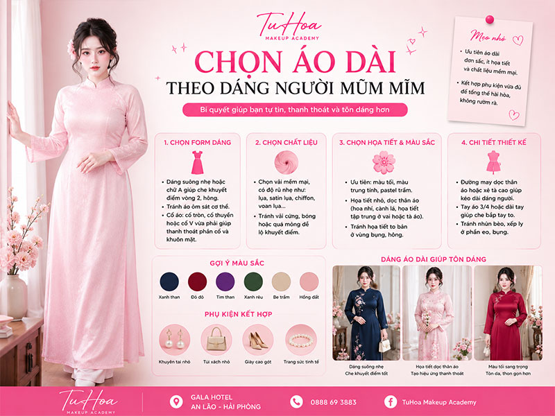 Chọn Áo Dài Theo Dáng Người Mũm Mĩm