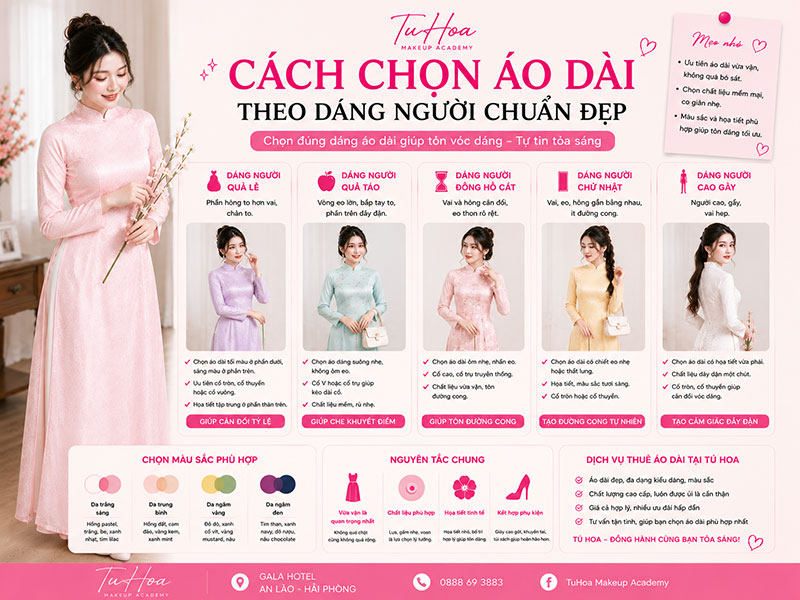 Cách Chọn Áo Dài Theo Dáng Người Chuẩn Đẹp