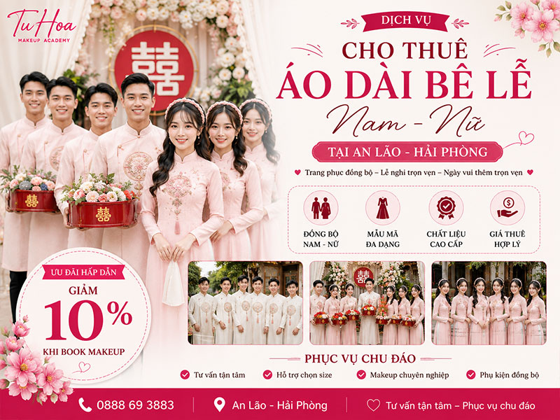 Cho thuê áo dài bê lễ