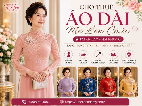 Cho thuê áo dài mẹ lên chức