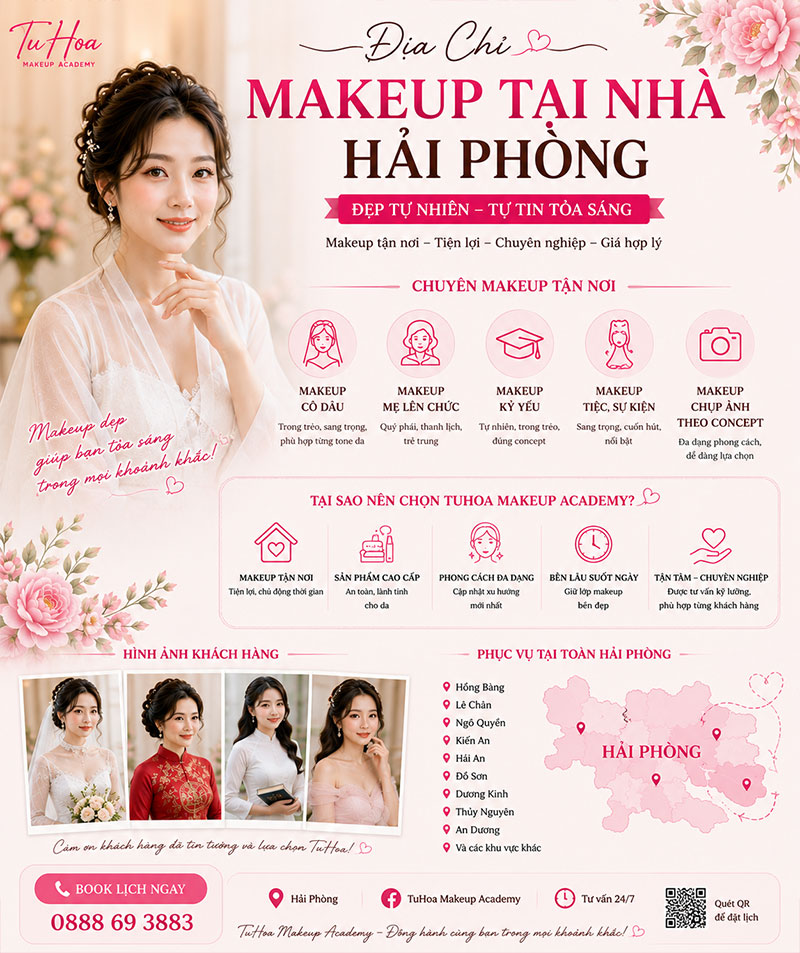 Địa chỉ makeup tại nhà đẹp nhất Hải Phòng