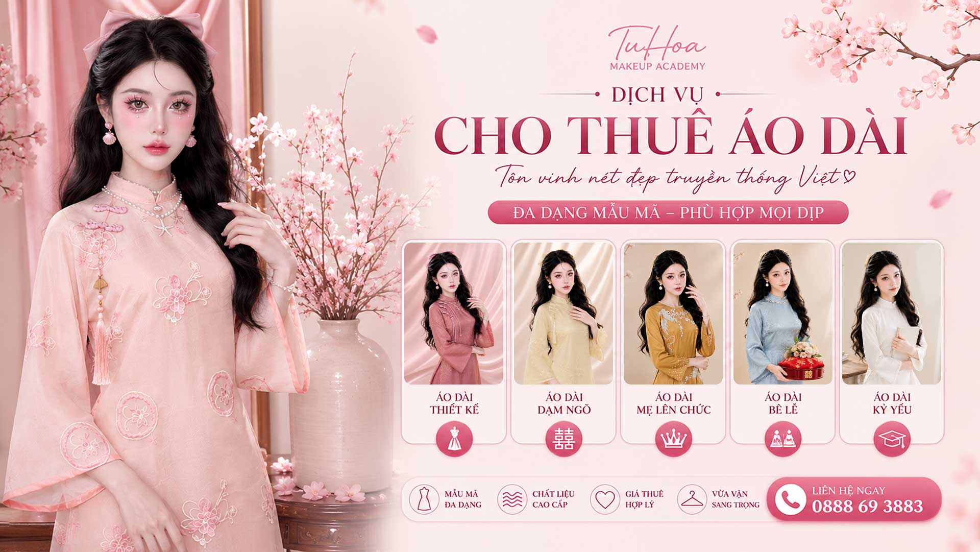 Cho Thuê Áo Dài Đẹp Giá Rẻ Tại Hải Phòng