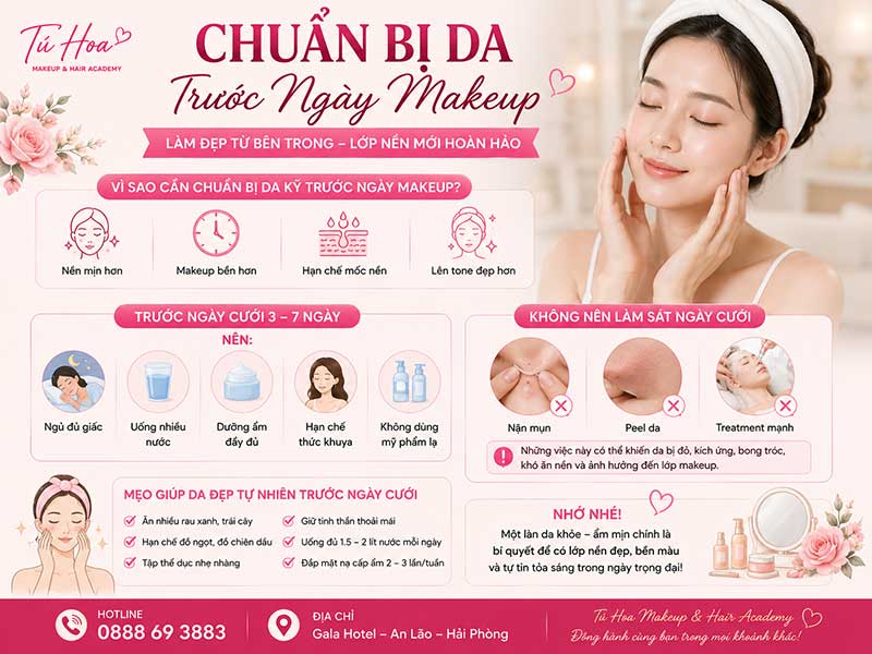 Chuẩn Bị Da Trước Ngày Makeup