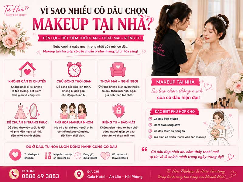 Vì Sao Nhiều Cô Dâu Chọn Makeup Tại Nhà?