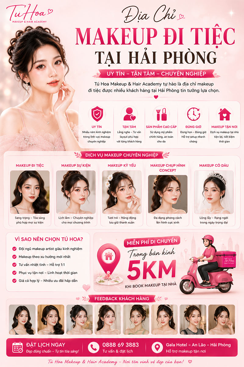 Địa Chỉ Makeup Đi Tiệc Tại Hải Phòng