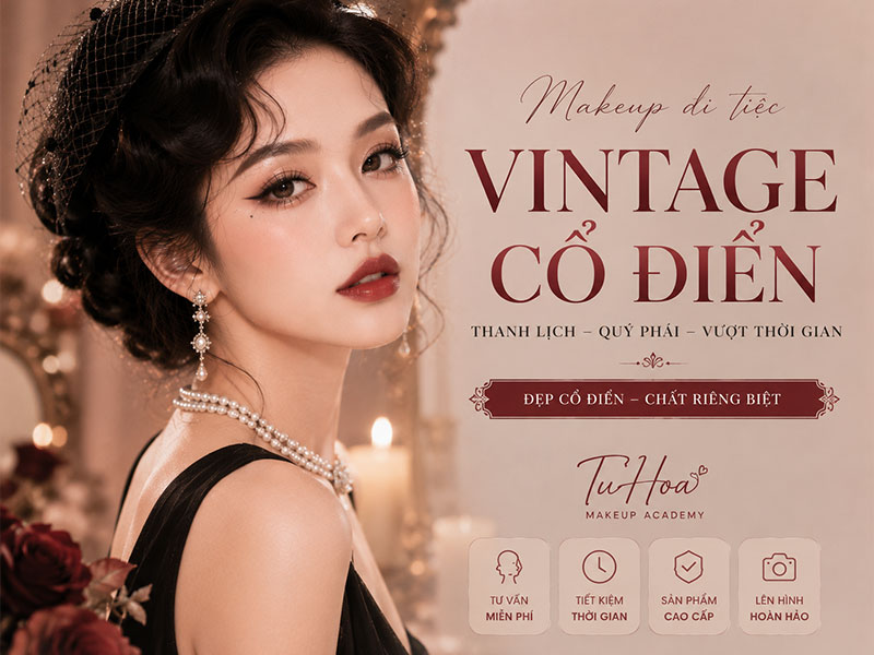 Makeup đi tiệc phong cách vintage cổ điển
