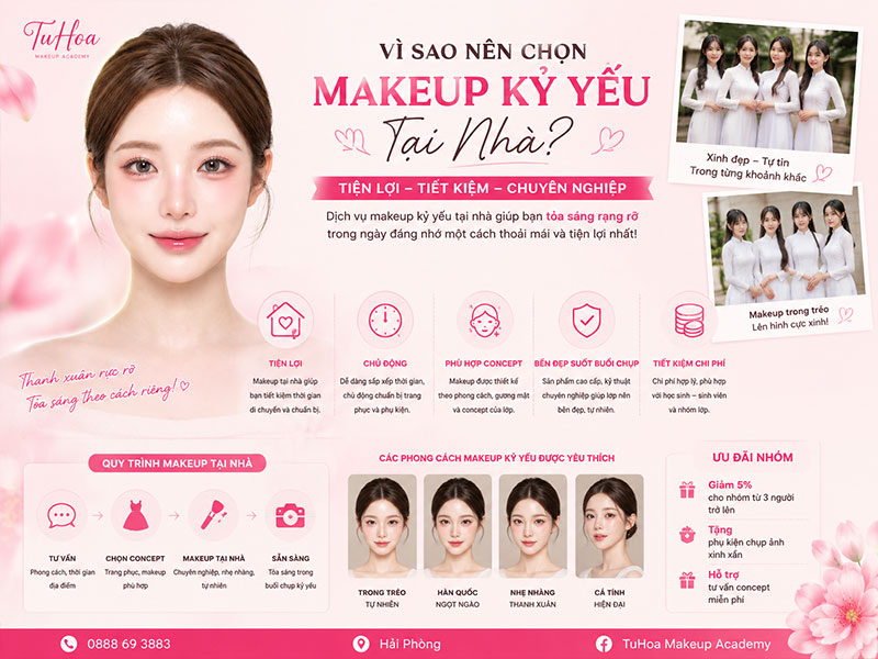 Makeup kỷ yếu tại nhà