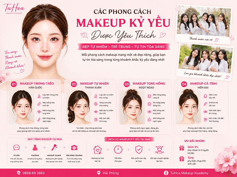 Các Phong Cách Makeup Kỷ Yếu Được Yêu Thích