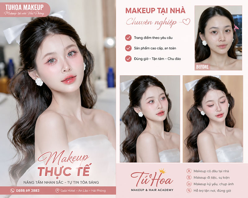 địa chỉ makeup tại nhà uy tín tại Hải Phòng