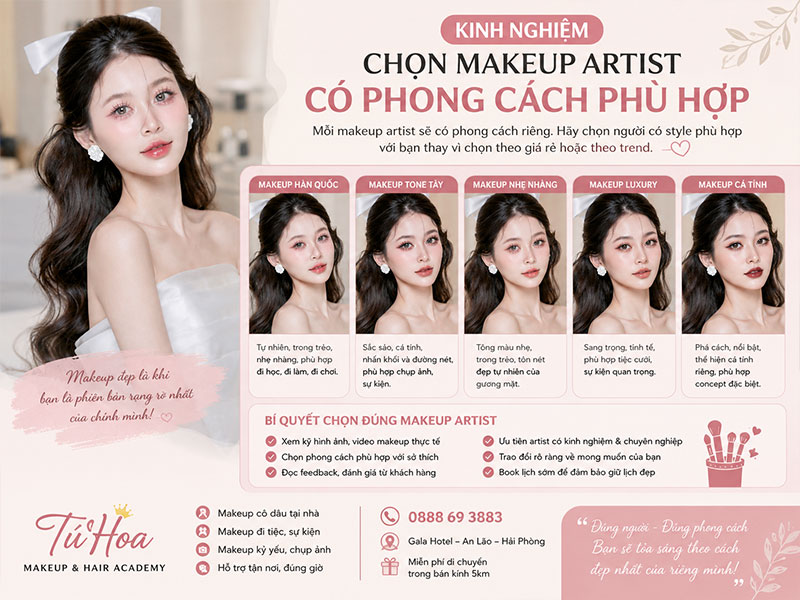 địa chỉ makeup tại nhà uy tín tại Hải Phòng
