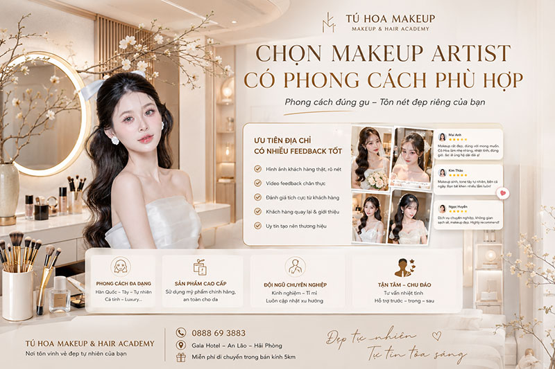 địa chỉ makeup tại nhà uy tín tại Hải Phòng