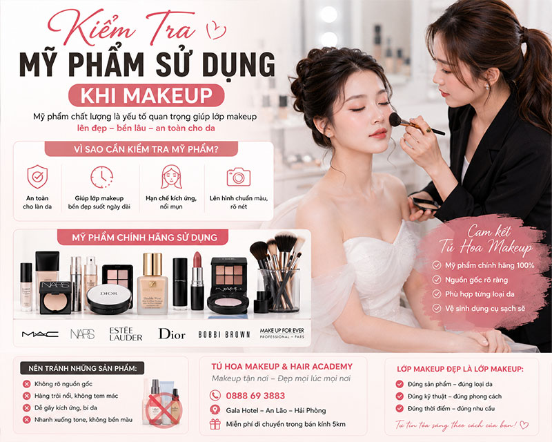 địa chỉ makeup tại nhà uy tín tại Hải Phòng