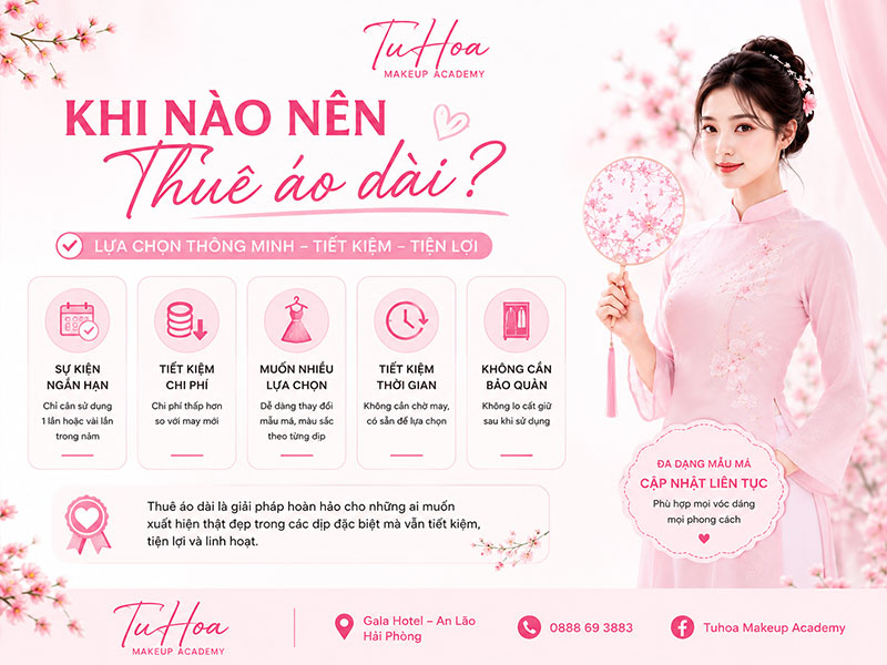 Thuê áo dài đẹp giá rẻ tại Hải Phòng
