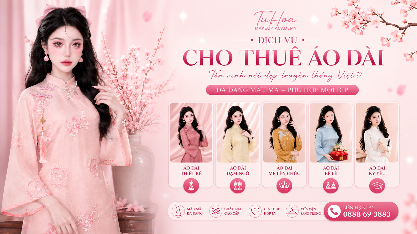 Dịch vụ cho thuê áo dài tại An Lão - Hải Phòng